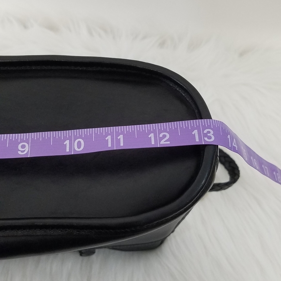 Brighton Bag Large Black Woven Braided Leather - Picture 5 of 16